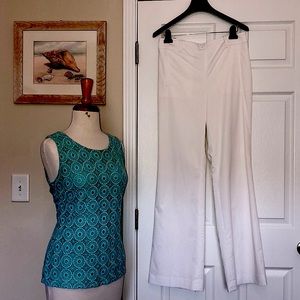 Ann Taylor polished cotton high waist trouser size 8